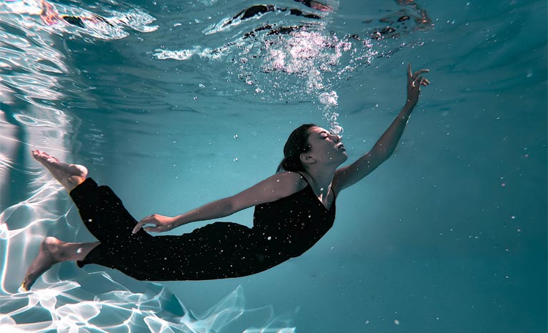 Woman swimming